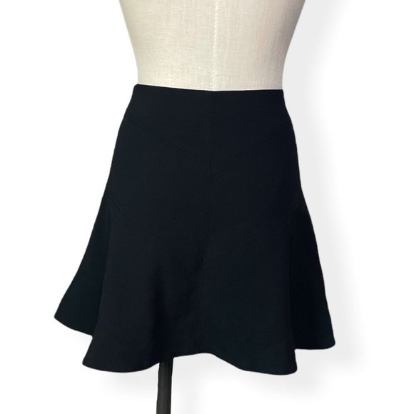 3/$30 ⭐️ Black Flare Skirt Ann Taylor Loft 0 Petite - Picture 2 of 2